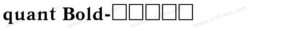 quant Bold字体转换